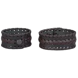 4Bikers Armband Viking 3,5 cm brett svart/brunt