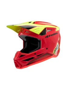 Alpinestars Hjälm SM3 Youth Fray Röd/Gul Fluo/Svart 