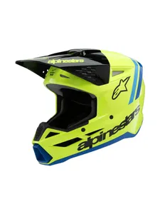 Alpinestars Hjälm SM3 Youth Radium Gul Fluo/Svart/Blå 