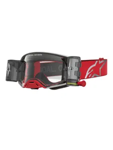 Alpinestars Goggle Supertech Firma Roll-Off Röd Silver Klar